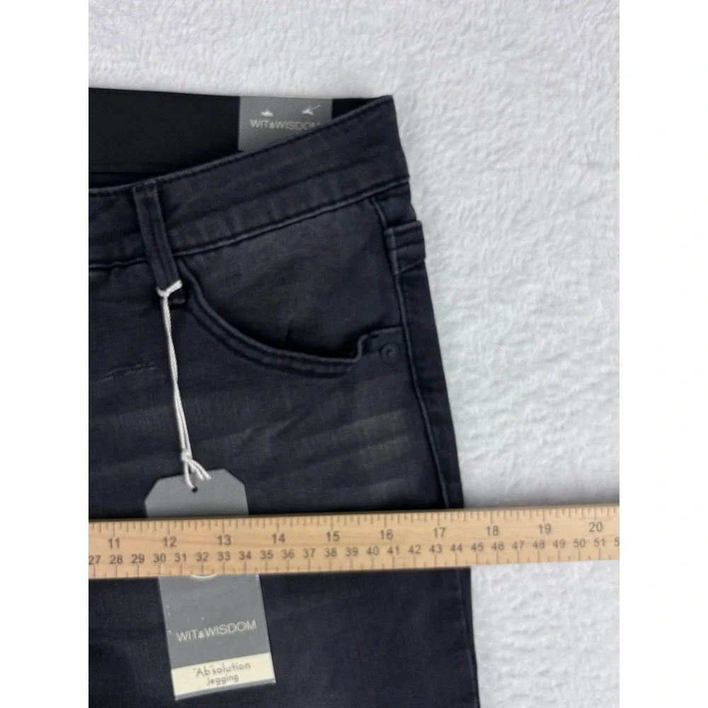 Wit & Wisdom Ab'solution Jeans Slimming Panels Black Wash Size 4 NWT - Picture 6 of 14